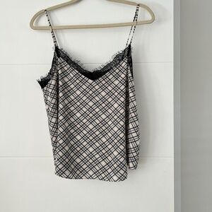 1.STATE Lace Spaghetti-Strap V-Neck Tank Top
